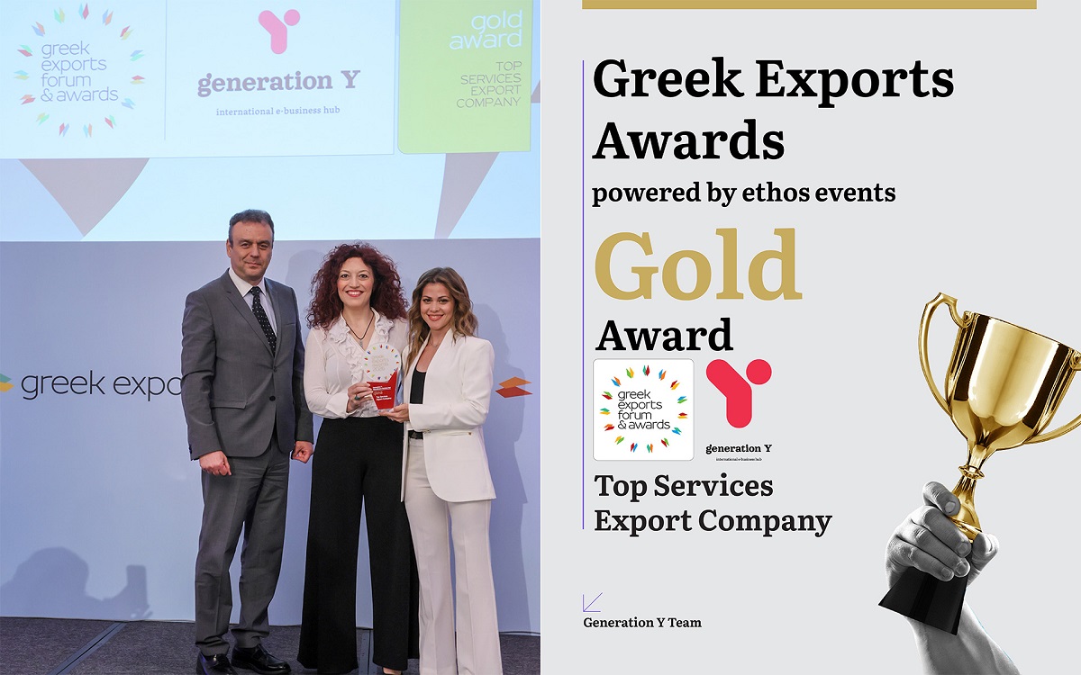 Generation Y: Βραβεύτηκε για 9η χρονιά ως Top Services Export Company στα Greek Exports Awards